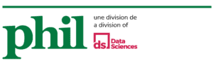 Phil Data Sciences logo: large green 'phil' wordmark with a pink outlined 'ds' icon and pink 'Data Sciences' text.